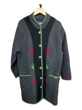 Geiger Boiled Wool Car Coat Jacket Anthracite EU 40 US Xl